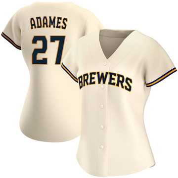 Willy Adames Autographed Signed Brewers Infielder Custom Replica Cream  Jersey Auto JSA